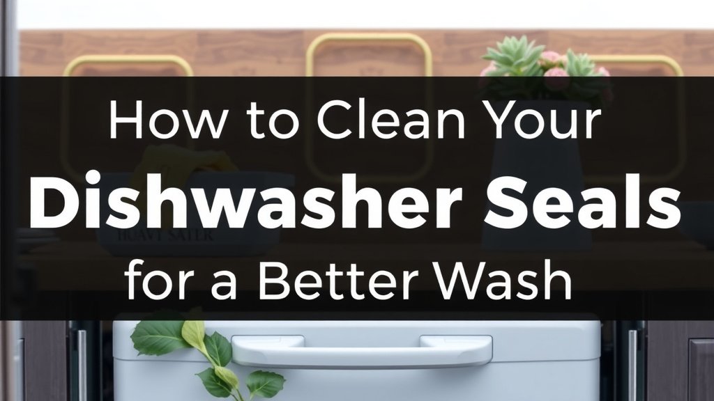 How to Clean Your Dishwasher Seals for a Better Wash