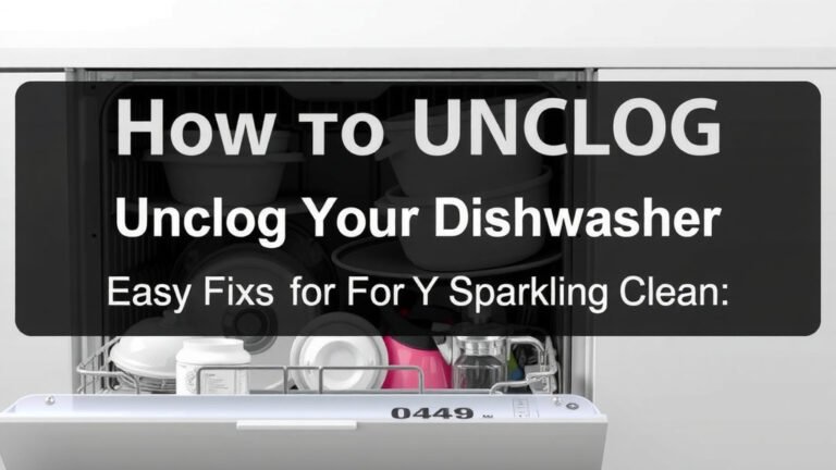 Unclog Your Dishwasher: Easy Fixes for a Sparkling Clean