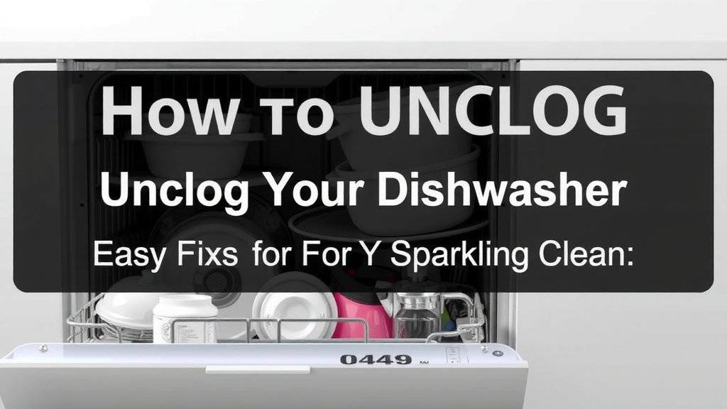 Unclog Your Dishwasher: Easy Fixes for a Sparkling Clean