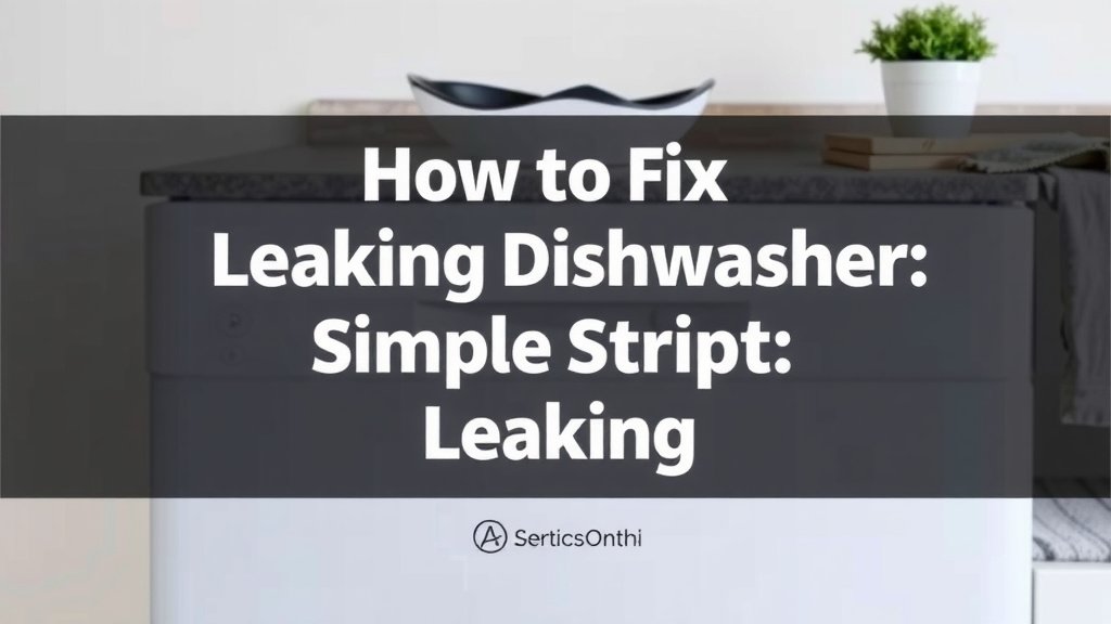Fix Your Leaking Dishwasher: Simple Steps