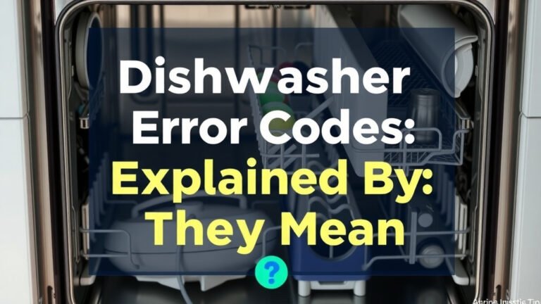 Dishwasher Error Codes Explained: What They Mean