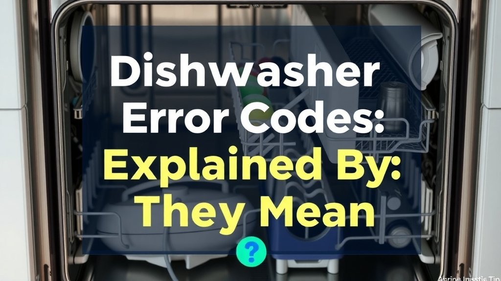 Dishwasher Error Codes Explained: What They Mean
