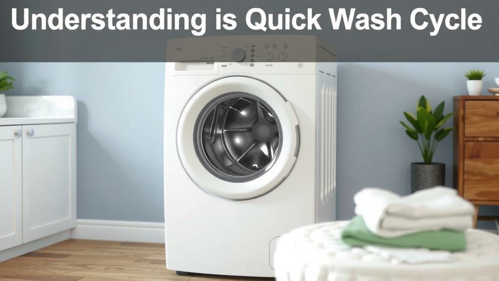 Understanding Your Washing Machine's Quick Wash Cycle