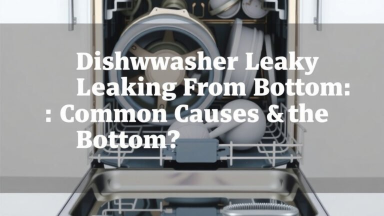Dishwasher Leaking From Bottom: Common Causes & Fixes