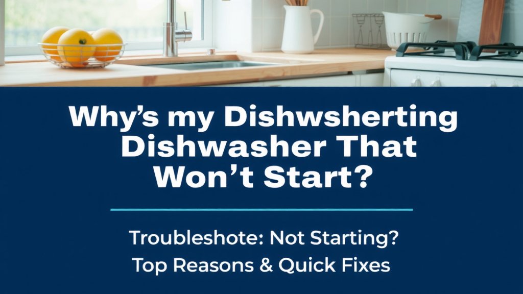 Troubleshooting a Dishwasher That Won't Start