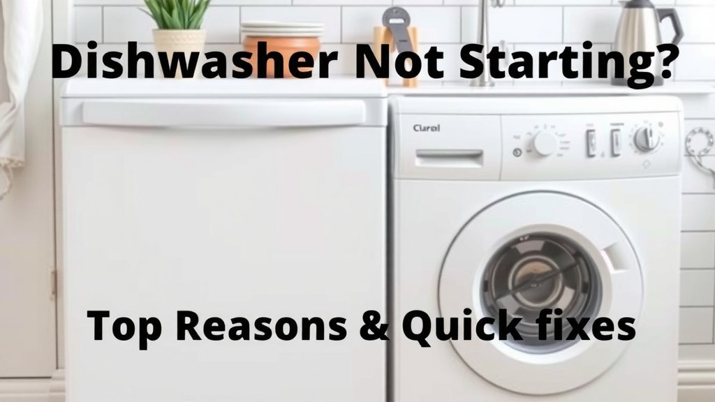 Dishwasher Not Starting? Top Reasons & Quick Fixes