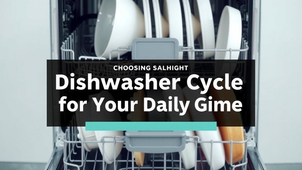 Choosing the Right Dishwasher Cycle for Your Daily Grime