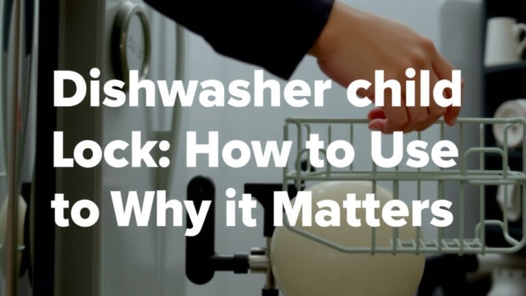 Dishwasher Child Lock: How To Use And Why It Matters
