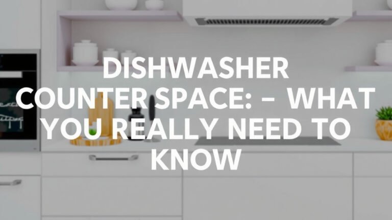 Dishwasher Counter Space: What You Really Need to Know