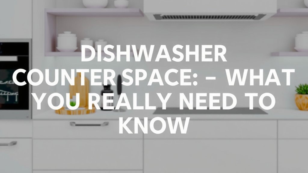 Dishwasher Counter Space: What You Really Need to Know