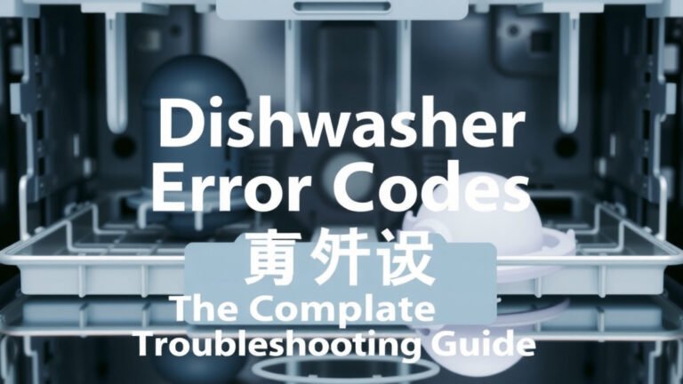 Dishwasher Error Codes: Your Complete Troubleshooting Guide