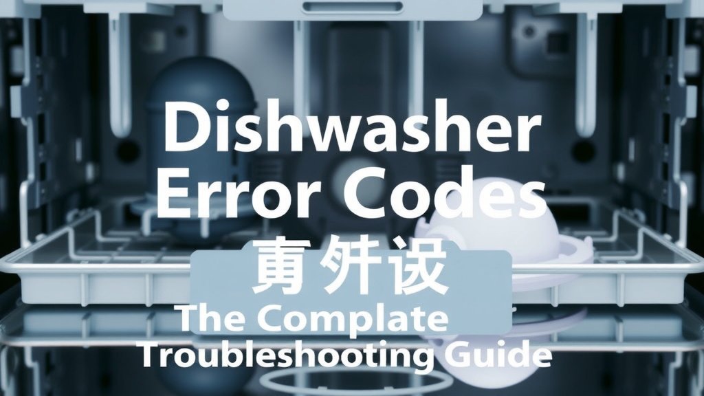 Dishwasher Error Codes: Your Complete Troubleshooting Guide