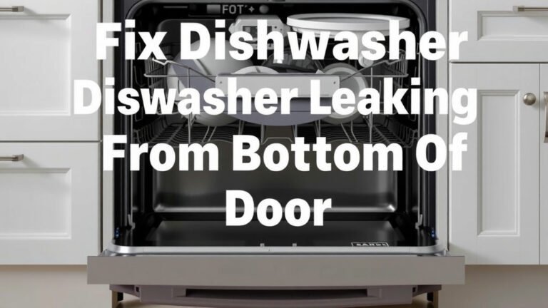 Fix Dishwasher Leaking from Bottom of Door