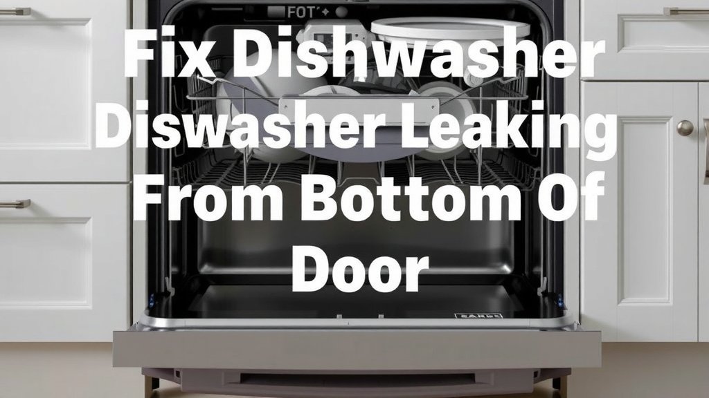 Fix Dishwasher Leaking from Bottom of Door