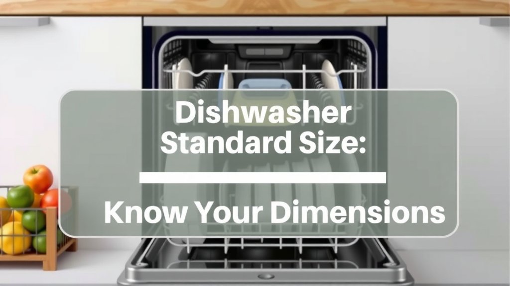 Dishwasher Standard Size: Know Your Dimensions
