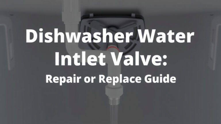 Dishwasher Water Inlet Valve: Repair or Replace Guide