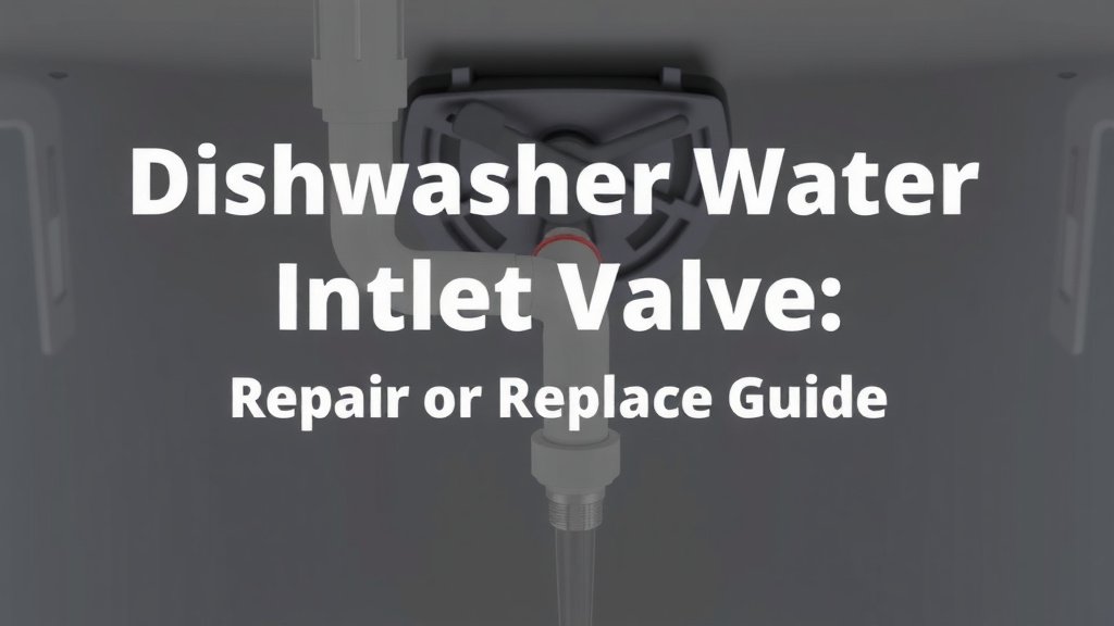 Dishwasher Water Inlet Valve: Repair or Replace Guide