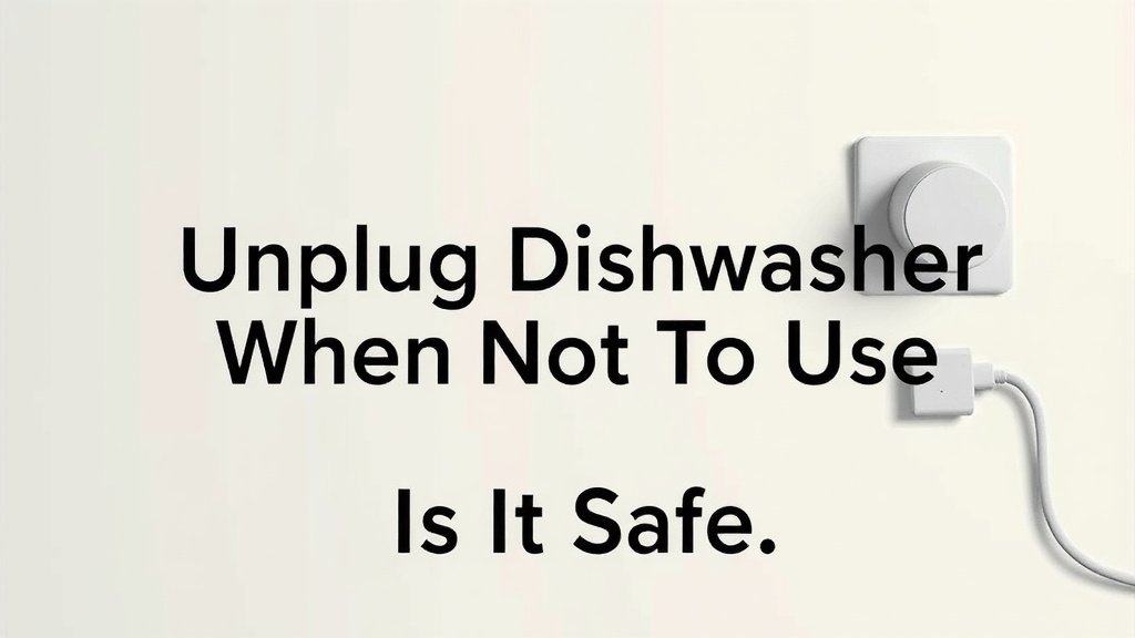 Unplug Dishwasher When Not in Use: Is It Safe