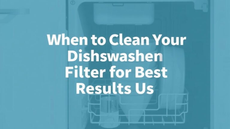 When to Clean Your Dishwasher Filter for Best Results