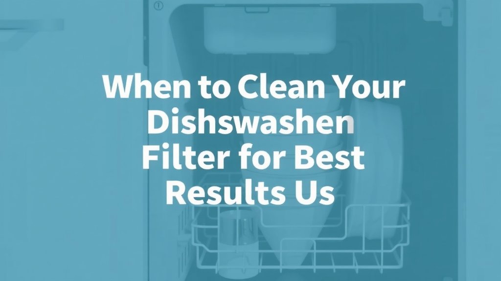 When to Clean Your Dishwasher Filter for Best Results